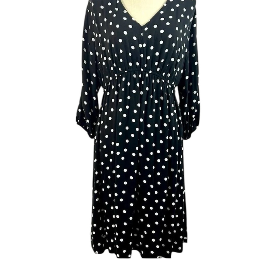 Isabel Maternity Black and white polka dot dress Size XL
